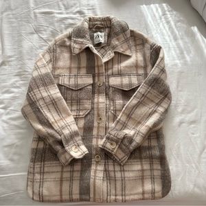 Zara Plaid Shirt Jacket